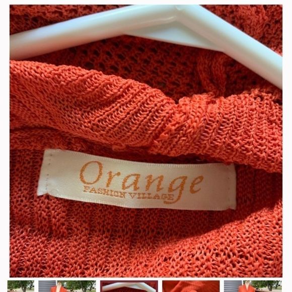 Pumpkin Spice Open Knit Cardigan Skirted Hem Fall - Picture 9 of 10